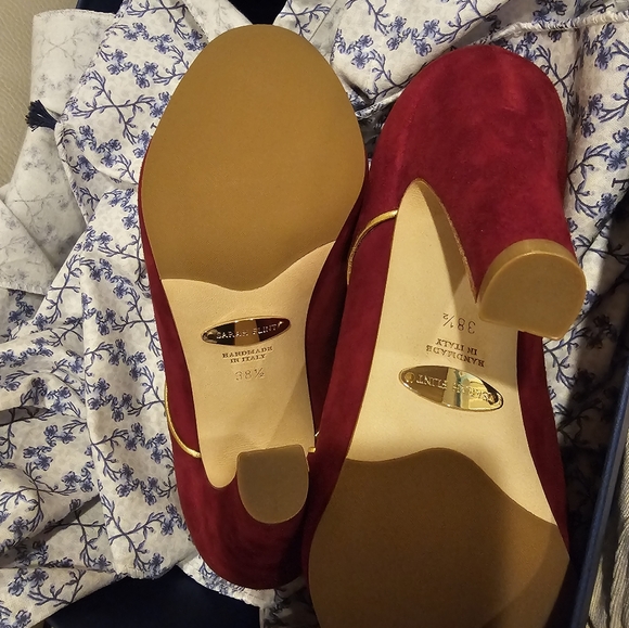 Sarah Flint Saustad 100 Claret Suede Size 38.5 - Picture 3 of 6